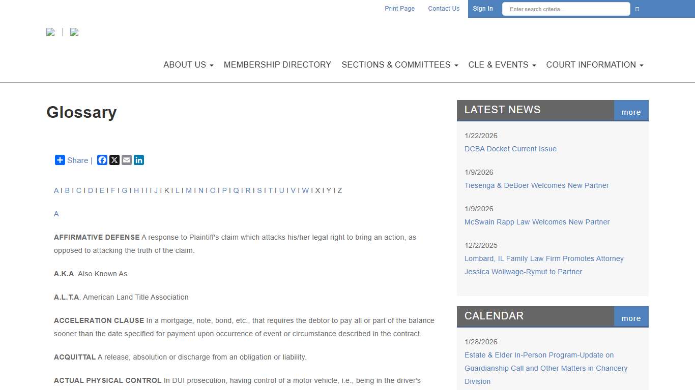 Glossary - DuPage County Bar Association